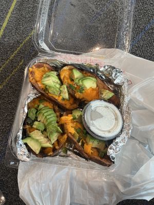 Vegan potato skins   at Casey Moores in Tempe