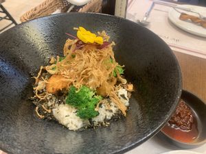 Crispy rice  at Les Amores in Chengdu