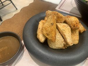 Fried tofu  at Les Amores in Chengdu