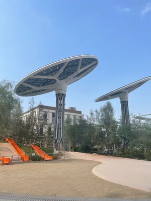 View from the table outdoors  at PXB Cafe in Dubai