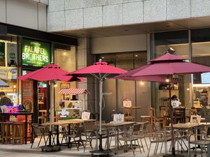 Outside seating.  at Falafel Brothers - Otemachi in Tokyo