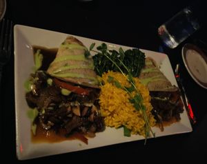 “Steak” & mushroom crepe  at The Studio in Hilton Head Island
