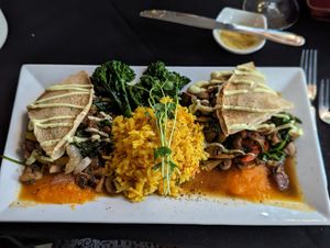 'Steak' and Mushroom Crepes at The Studio in Hilton Head Island