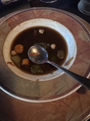 Half finished black bean pepper soup   at The Studio in Hilton Head Island