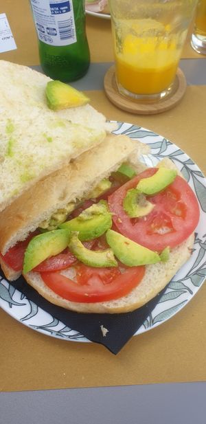 Focacce with avocado instead of mozzarella. at Mamacita Cafè - Sweet & Salty in Salo