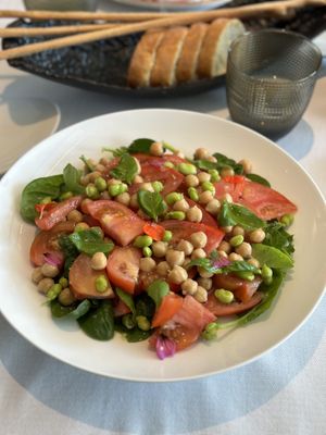 Local veggies saladd  at Marixx in Ventimiglia