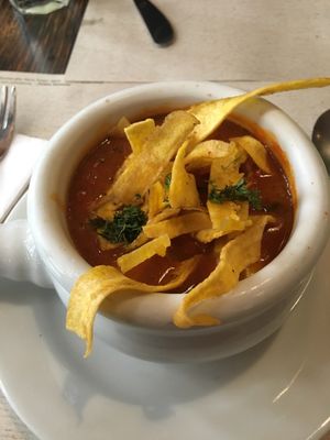 Plantain soup at Creppes & Waffles - Cedritos in Bogota