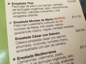 Items with the leaf besides means vegan ok  at Creppes & Waffles - Cedritos in Bogota