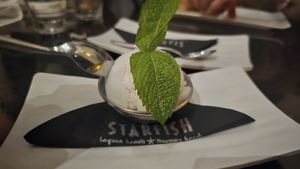 Coconut ice cream at Starfish in Newport Beach