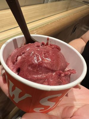 BlackBerry tamale - October flavor - very good!   at Salt & Straw in Roseville