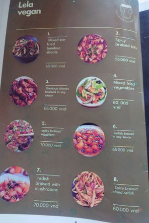 Menu 2 at Tiệm trà Lê La - Le La Vegan in Cao Bang