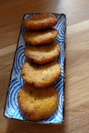 Chickpea patties at Tiệm trà Lê La - Le La Vegan in Cao Bang