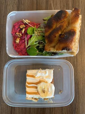 Beetroot & orange hummus was incredible! Best hummus I’ve ever had at Almanac Cafe in Plymouth