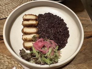 Katsu curry with tofu   at Tsas by Dolkhar in Leh