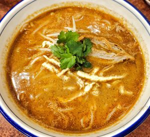 Sarawak Laksa, superlicious, highly recommend at Big Veggie - 马来西亚大蔬無界 in Kuching