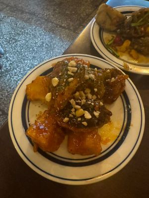 Spicy fried mushrooms at Soombida - 숨비다 in Jeju