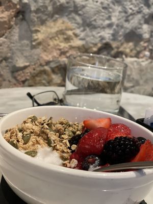 Coconut yogurt parfait  at The French in Hamilton