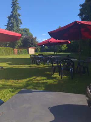 Garden area at the back at Sputendorfer Begegnungscafe in Stahnsdorf