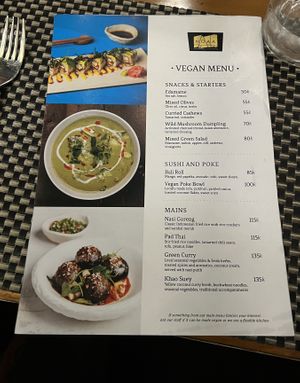 Vegan menu!  at NOAA Social Dining in Seminyak