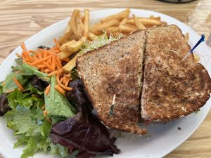 Hummus veggie sandwich  at Brothers Cafe in San Mateo