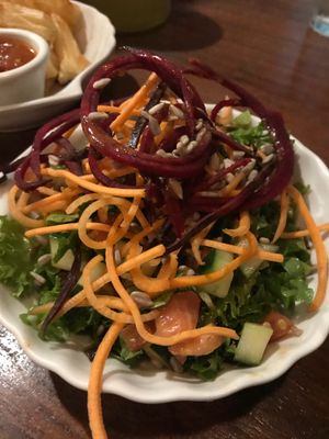 Salad with burger combo at Luv Burger in Samara