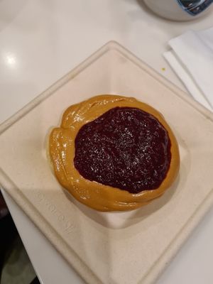 Raspberry and PB at The Crumpet Shop in Seattle