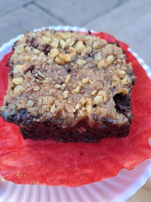 Caramel brownie at GuanaVeg in Guanajuato