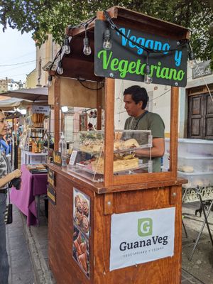 The stall at GuanaVeg in Guanajuato
