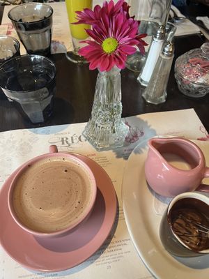 Vegan hot chocolate   at Régine Café in Montreal