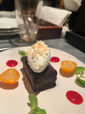 Chocolate cake at Rigoletto Bar and Grill in Tokyo