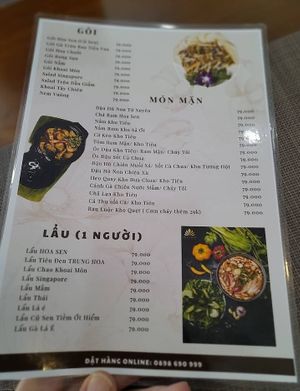 Menu at Hoa Sen - CN Quận Tân Bình in Ho Chi Minh City