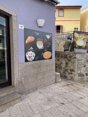 Tafel der Bar  at Bar Cagliari in Castelsardo