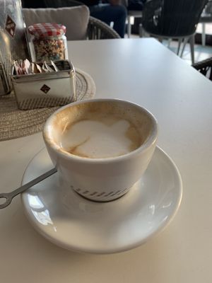 Cappucino mit Sojamilch  at Bar Cagliari in Castelsardo