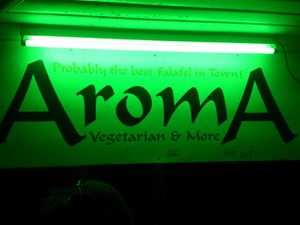 Aroma Logo green at Aroma Vegetarian & More in Frankfurt