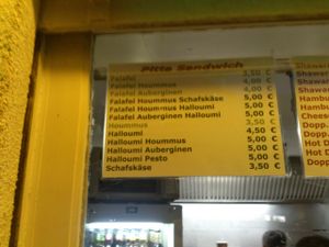 Aroma Falafel access list... at Aroma Vegetarian & More in Frankfurt