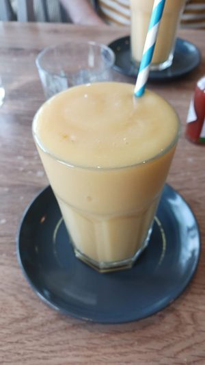 Exotic fruit smoothie at May's Cafè in Burnham-on-sea