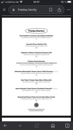   at Friedas Bar & Kitchen in Frankfurt