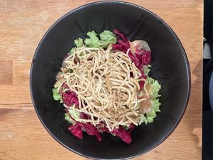 Salad with tofu stripes .  at Da Mai in Cologne