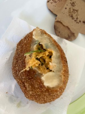 Coxinha de frango at  Cantina Ananda in Florianopolis