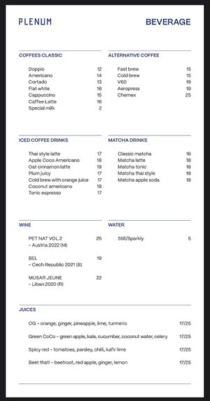 Menu 3  at Plenum in Gdansk