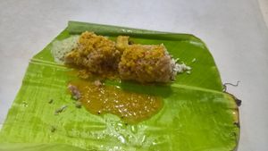 Puttu and dal at Malayan Cafe in Jaffna