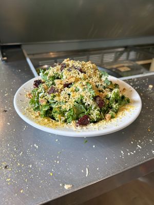 Vegan kale salad with cashew cheese at Main Street Bistro in Bisbee
