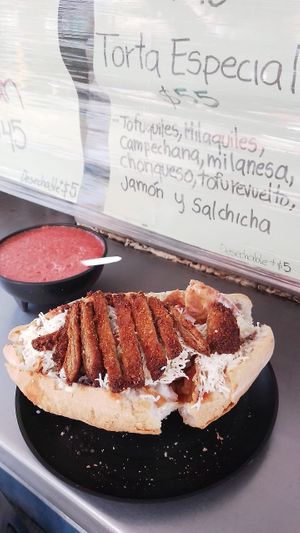 Torta Especial Milaquiles ❤️‍🔥 at BasiVeg Antojitas in Mexico City