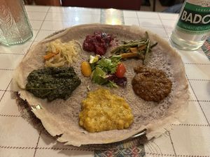 Vegan platter  at Taitu Cuisine in Paris