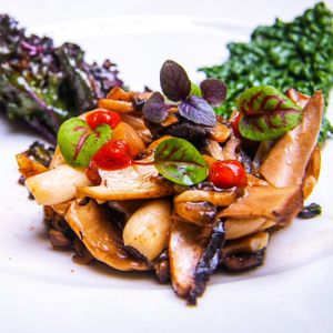 Mushroom salad  at La Caponata in Quito