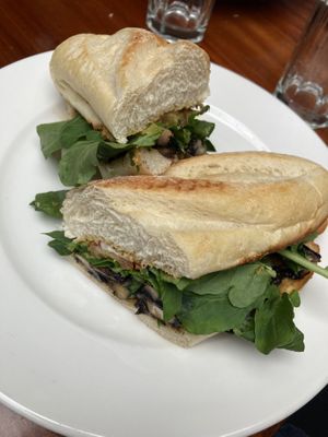 Mushroom and baba ganoush panini  at La Caponata in Quito