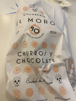 Cutesy Takeaway Bag - 90 Años de Tradición   at Churrería El Moro - Coyoacán in Mexico City