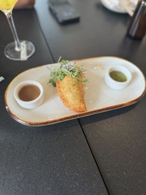 Empanada - chicken & cheese   at HAAM - Caribbean Plant Cuisine in Brooklyn