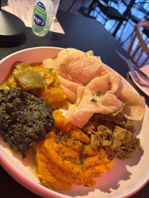 Buss up shut roti  at HAAM - Caribbean Plant Cuisine in Brooklyn