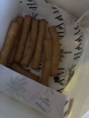 Yucca fries   at HAAM - Caribbean Plant Cuisine in Brooklyn
